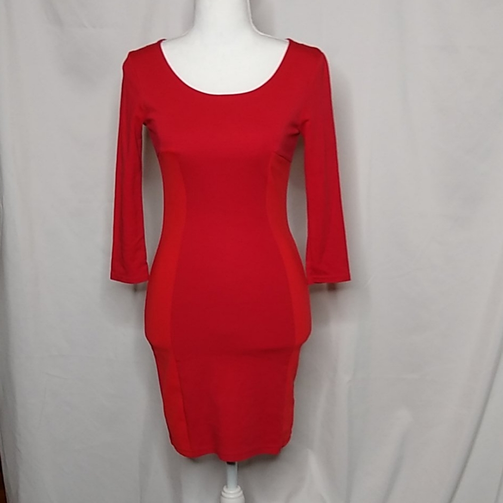Divided by H&M Red Bodycon Dress Sz 4